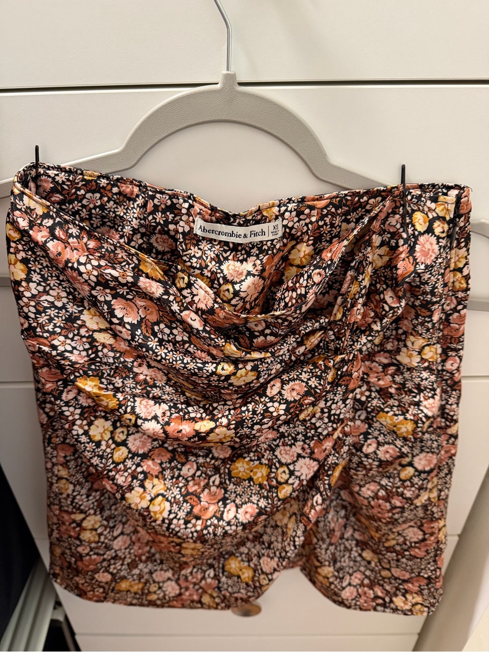 Abercrombie & Fitch Floral Draped Mini Skirt in Multi-Color